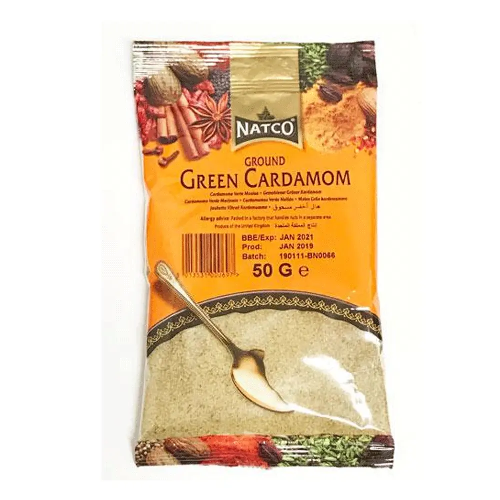 NATCO  CARDAMOM GREEN GROUND 50G